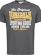 Lonsdale Usborne Ανδρικό T-shirt Anthracite με Λογότυπο