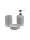 Click Ceramic Bathroom Accessory Set Gray 3pcs