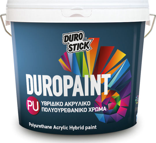 Durostick Duropaint-PU Plastic Acrilyc Paint for Interior and Exterior Use White 750ml