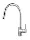 Armando Vicario Fluo 18780 Tall Kitchen Faucet Counter with Shower Chrome