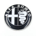 Αυτοκόλλητο Σήμα Alfa Romeo 7.4cm για Πορτμπαγκάζ Αυτοκινήτου σε Μαύρο Χρώμα