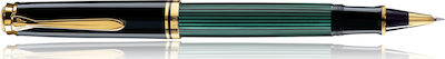 Pelikan Souveran R800 Pen Rollerball with Blue Ink Black-Green