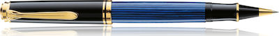 Pelikan Souveran R600 Pen Rollerball with Blue Ink Black-Blue