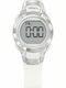 Tekday Ladies White Plastic Strap Digital Women's Watch with White Rubber Strap