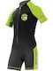 CressiSub Little Shark Kids Monoshorts Wetsuit with Zip Black/Lime 2mm