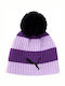 Kids Striped Beanie Căciulă Copil Violet