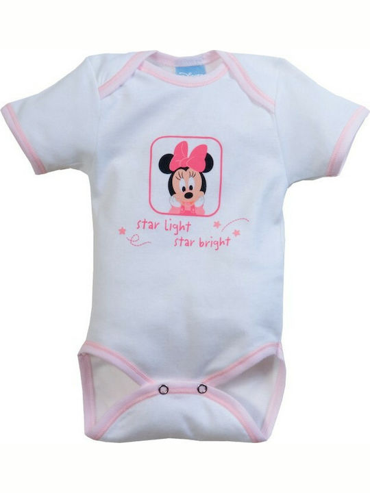 Disney Minnie Baby Unterwäsche Strampler Kurzärmelig Weiß