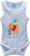 Disney Winnie The Pooh Baby Bodysuit Underwear Sleeveless Light Blue