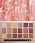 W7 Cosmetics Socialite Παλέτα με Σκιές Ματιών σε Στερεή Μορφή με Ροζ Χρώμα 17gr