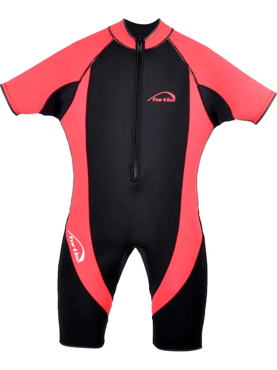 Fortis Monoshort De Scufundare Cu Fermoar Roșu 3mm