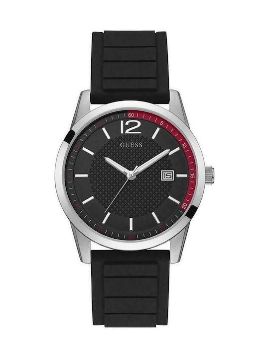 Guess Men's Watch 42mm Battery with Black Rubber Strap