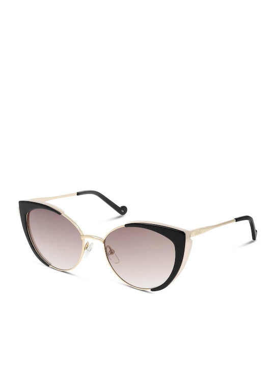 Liu Jo Damen Sonnenbrille mit Schwarz Gestell und Rosa Spiegel Linse LJ709S-004