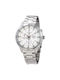 Seiko Ανδρικό Ρολόι 43mm Χρονογράφος Μπαταρίας με Ασημί Μεταλλικό Μπρασελέ