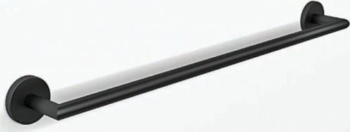 Langberger Series 108 Single Wall-Mounted Bathroom Rail ​60x6cm Black