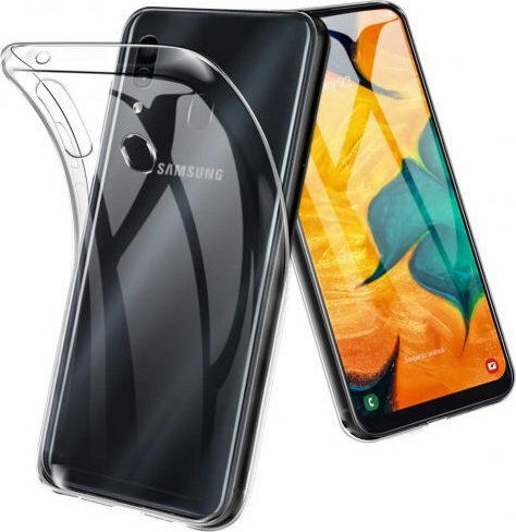 Forcell Задна корица Силикон 0.3мм Прозрачен (Galaxy A40)