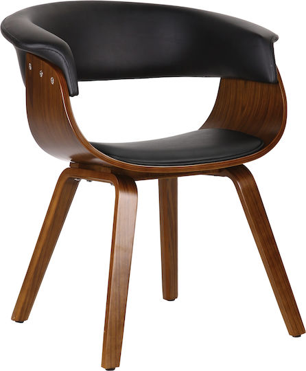 Herman Dining Room Wooden Armchair Black 68x56x77cm