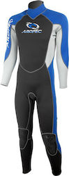 Aropec Full Diving Suit with Zip Black/ Blue 2.5mm