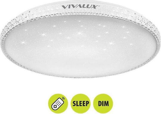 Vivalux Hera Πλαφονιέρα Οροφής 50εκ. Λευκή με Ενσωματωμένο LED