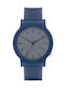 Komono Mono Watch Battery with Blue Rubber Strap