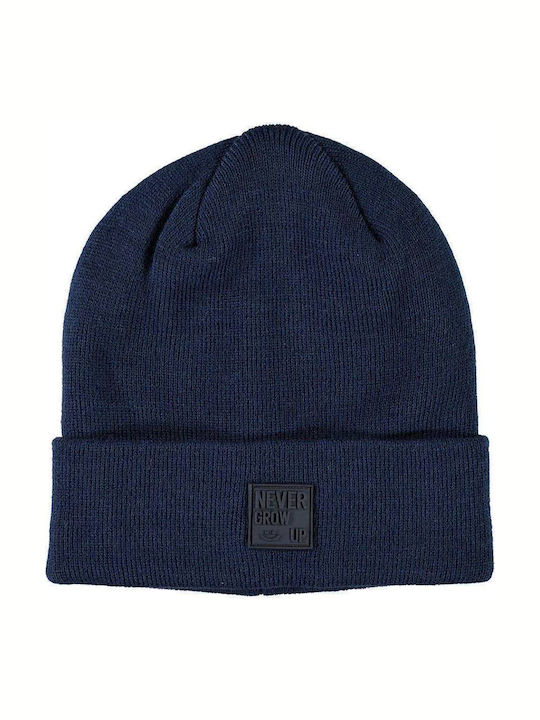 Kids Beanie Knitted Navy Blue
