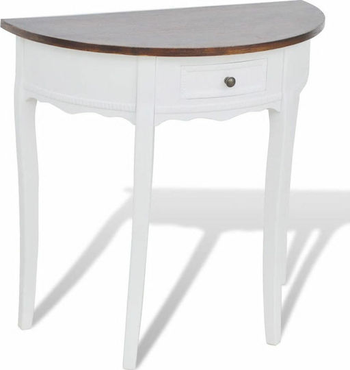 Wooden Console Table White / Brown L80xW40xH78cm