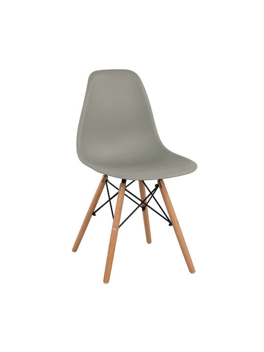 Stefan Kitchen Polypropylene Chair Gray 46.5x53x82cm