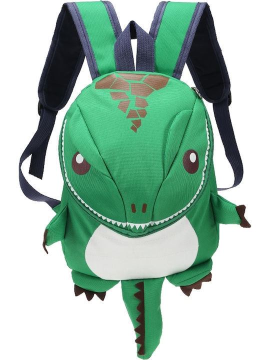 Dino School Bag Backpack Kindergarten in Green color