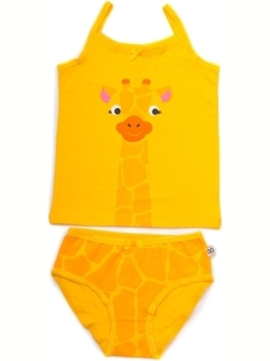 Zoocchini Giraffe Kinder Set Slip mit Unterhemd Gelb