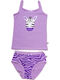 Zoocchini Zebra Set pentru copii chilot și maiou Violet 2buc