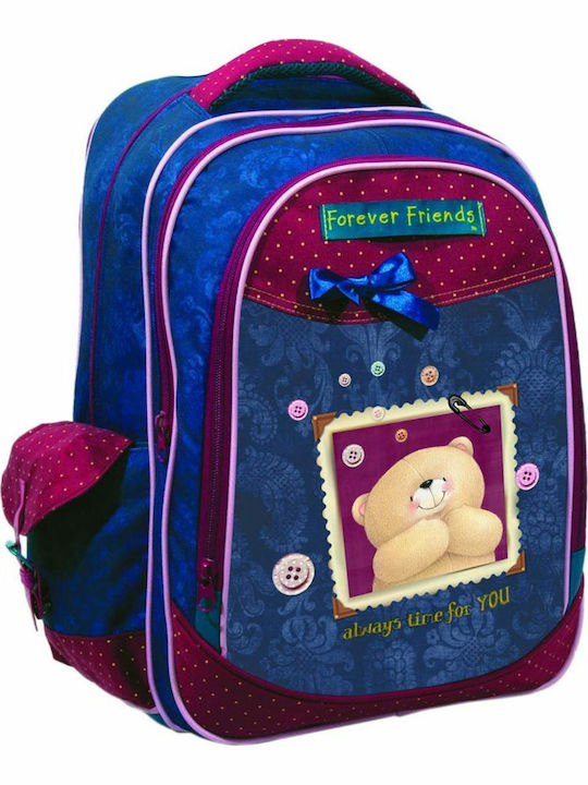 Forever Friends Frame School Bag Backpack Elementary, Elementary in Blue color