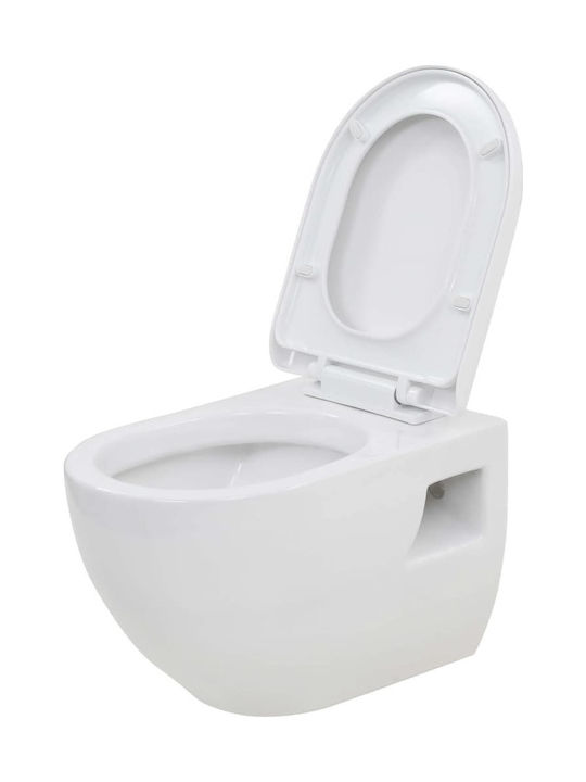 vidaXL Wandhängende Toilette mit Deckel Sanftes...
