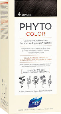 Phyto Phytocolor Set Hair Dye no Ammonia 4.0 Chestnut 50ml