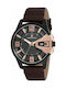 Daniel Klein Watch Battery with Brown Leather Strap DK.1.12161-3