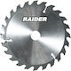 Raider Δίσκος Κοπής Ξύλου με 24 Δόντια 185mm