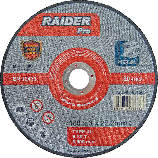 Raider Cutting Disc Metal Pro 180mm Cutting Disc Metal Hole Diameter 180mm 1pcs