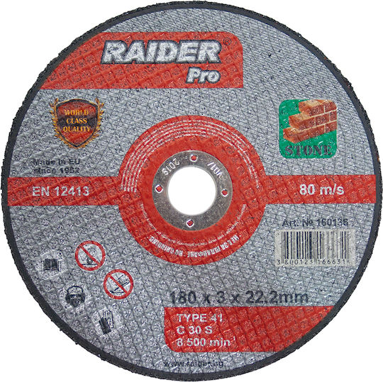 Raider Cutting Disc Stone Pro 180mm Cutting Disc Construction Materials Hole Diameter 180mm 1pcs