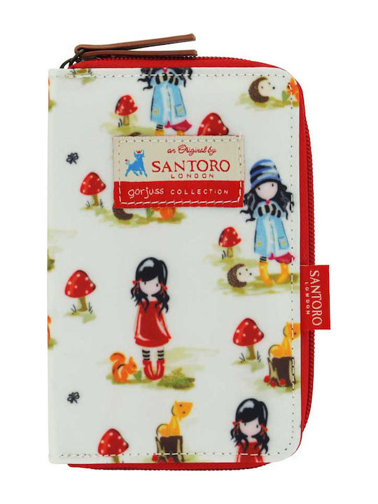 Santoro Παιδικό Πορτοφόλι με Φερμουάρ για Κορίτσι Λευκό 420GJ03