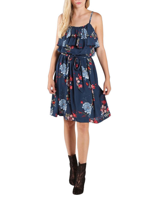 Pepe Jeans Flora Summer Mini Dress with Ruffle Floral