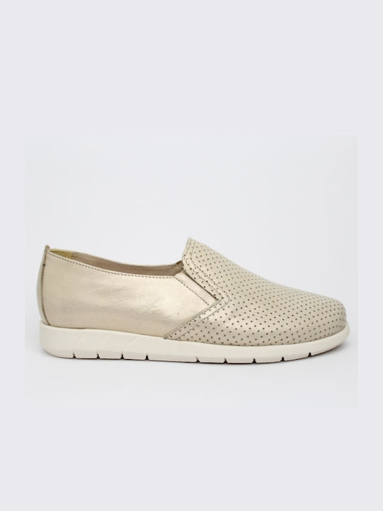 Boxer Anatomic Women's Leather Slip-Ons Gold 17-162