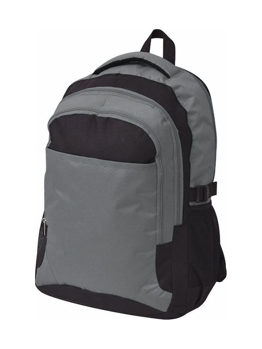 vidaXL Junior High-High School School Backpack Gray L33xW17xH50cm /grey