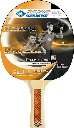 Donic Champs Line 200 Rachetă Ping Pong pentru Jucători Începători