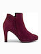 Caprice Suede Women's Ankle Boots Burgundy