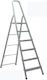 GTC Haushaltsleiter Aluminium Leiter Aluminium mit 2x6 Stufen 160cm