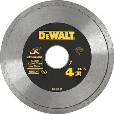 Dewalt Διαμαντόδισκος Πλακιδίων 115mm Disc de tăiere Materiale de construcție 115mm 1buc