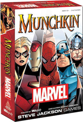 USAopoly Joc de Masă Munchkin Marvel Card pentru 3-6 Jucători 10+ Ani USAMU011-000