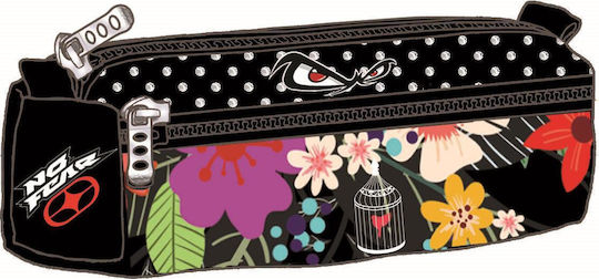 No Fear Aloha Pencil Case Barrel with 2 Compartments Black