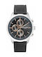 Pierre Cardin Champerret Multifunction Watch Chronograph Battery with Black Leather Strap