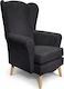 Classic Ohrensessel Gray 80x80x114cm