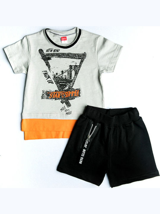 Joyce Kids Set with Shorts Summer 2pcs Gray