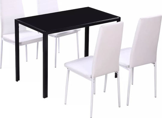 Τραπεζαρία με 4 Καρέκλες 105x60εκ.